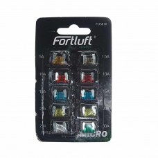 Предохранитель 5-30A флажковый MICRO комплект 10шт., FUS01K, FORTLUFT