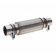 Гофра глушителя 50x200х300 с трубами трехслойная innerbraid c хомутами, VTL50200300 IB-2Х, МЗГС