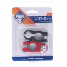Клемма АКБ универсальный гайка-барашек 2шт., 39824, NOVA BRIGHT
