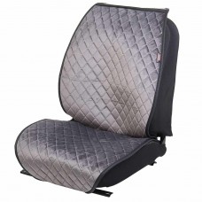 Накидка на сиденье алькантара стеганая серая (4 предм.) (2шт.) Alcantara Luxe, ALL140, PREMIER