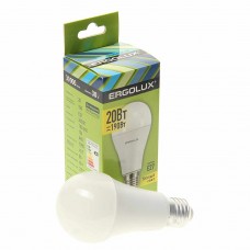 Лампа светодиодная E27 A60 20W (190W) 220V теплый, EL-LED-A65-20W-E27-3K, ERGOLUX