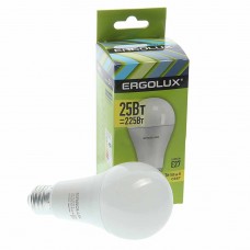 Лампа светодиодная E27 A65 25W (225W) 220V теплый, EL-LED-A65-25W-E27-3K, ERGOLUX
