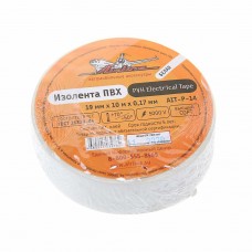 Изолента ПВХ белая 19ммx10м, AIT-P-14, AIRLINE