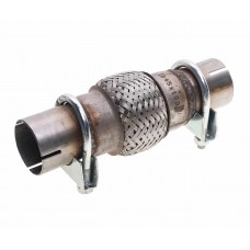 Гофра глушителя 45x100х200 с трубами трехслойная innerbraid c хомутами, VTL45100200 IB-2Х, МЗГС