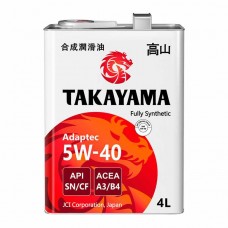 Масло моторное Adaptec SN/CF 5W40 синт.4л, 605587, TAKAYAMA
