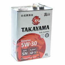 Масло моторное Adaptec SN/GF-5 5W30 синт.4л, 605585, TAKAYAMA