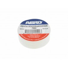 Изолента ПВХ белая 18ммх9.1м, ET-912-18-10-WHT-RW, ABRO
