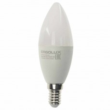 Лампа светодиодная E14 C35 11W (95W) 220V холодный, LED-C35-11W-E14-6K, ERGOLUX