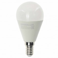 Лампа светодиодная E14 G45 11W (95W) 220V холодный, LED-G45-11W-E14-6K, ERGOLUX