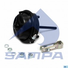 Камера тормоза DAF BPW ROR SAF тип 24 глубокая (барабанный тормоз, шток L=188мм), 094.018-01, SAMPA