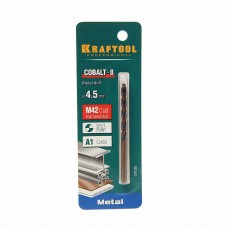 Сверло по металлу 4.5х80мм Cobalt, 29656-4.5, KRAFTOOL