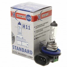 Лампа 12V H11 55W PGJ19-2 3200К Standard, 1007011, XENITE