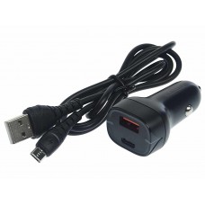 Устройство зарядное в прикуриватель 1USB 12V кабель micro USB, ES-CC2M black, EARLDOM