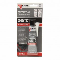 Герметик прокладка серый термостойкий 42г, KR-146-3, KERRY