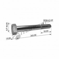 Болт BPW рессоры (M30x3.5x265), M30265, MANSONS