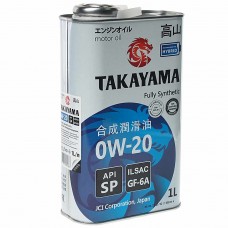 Масло моторное API SP 0W20 синт.1л, 605140, TAKAYAMA