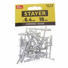 Заклепка вытяжная 6.4х18мм 25шт. Pro-FIX Professional, 3120-64-18, STAYER