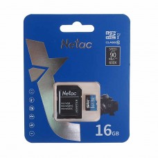 Карта памяти 16GB MicroSD class 10 + SD адаптер, NT02P500STN-016G-R, NETAC