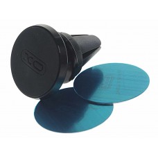 Держатель телефона на дефлектор магнитный черный, C55B Black, XO