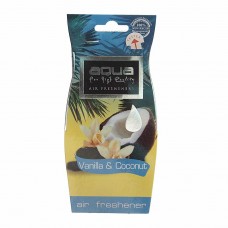 Ароматизатор подвесной пластина (vanilla & coconut) Air Freshener Drop, 57837, AQUA