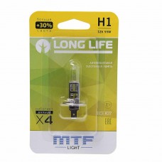 Лампа 12V H1 55W P14.5s +30% блистер (1шт.) Long Life, HLL1201B, MTF