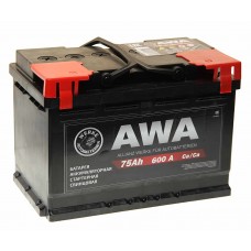Аккумулятор 75А/ч обратная полярность, 6СТ75(0), AWA