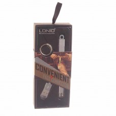 Кабель iPhone (5-)/micro-USB 0.13м серебристый брелок, LC-89SV, LDNIO