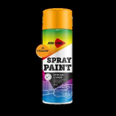 Краска желтая аэрозоль 450мл акриловая Spray Paint Yellow, SP-Y25, AIM-ONE