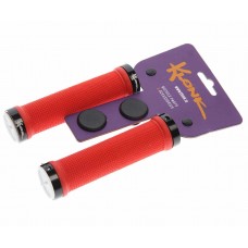Грипсы 130мм красно-черные, УТ00025521, KLONK