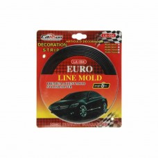 Молдинг самоклеющийся 6мм х6м черный (блистер), LA-004 6mm (BK), CARSUN