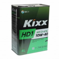 Масло дизельное HD1 API CI-4/SL 10W40 синт.4л, L206144TE1, KIXX