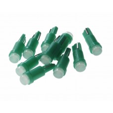 Лампа светодиодная 12V T5 W2x4.6d COB Green, 05012G, MEGA ELECTRIC (5 шт.)