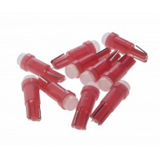 Лампа светодиодная 12V T5 W2x4.6d COB Red, 05012R, MEGA ELECTRIC (5 шт.)