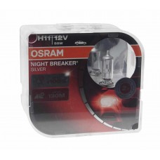 Лампа 12V H11 55W PGJ19-2 +100% бокс (2шт.) Night Breaker Silver, 64211NBS2(EURO), OSRAM