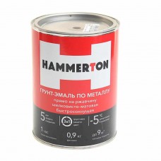 Грунт-эмаль по ржавчине черная 0.9л, 4607808740631, HAMMERTON