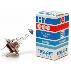 Лампа 12V H7 55W PX26d 1500лм Стандарт (Россия), 4631111142820, TESLAFT
