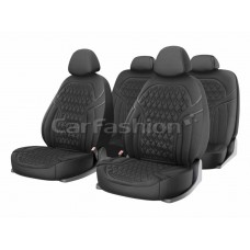 Авточехлы универсальные полиэстер т.серые (11 предм.) Impulse, 10133, CARFASHION