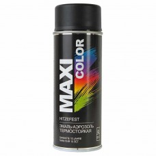 Краска термостойкая черная аэрозоль 400мл, 0008MX, MAXI COLOR
