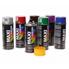 Краска черная глянцевая аэрозоль 400мл, 9005MX, MAXI COLOR