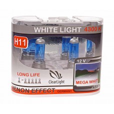 Лампа 12V H11 55W PGJ19-2 бокс (2шт.) White Light, MLH11WL, CLEARLIGHT