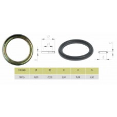 Кольцо упорное с фаской с резиновым кольцом (комплект М16), 2ANE1615LAOR, SIRIT