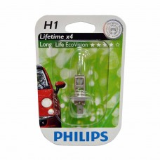 Лампа 12V H1 55W P14.5s блистер (1шт.) Long Life Eco, 12258LLECOB1, PHILIPS