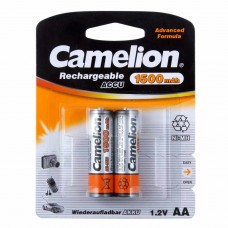 Батарейка AA HR6 1.2V аккумулятор Ni-MH 1500mAh блистер (2шт.), C-150AAKCбл, CAMELION