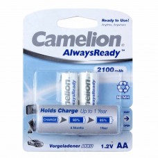 Батарейка AA HR6 1.2V аккумулятор Ni-MH 2100mAh блистер (2шт.), C-210AAKCбл, CAMELION