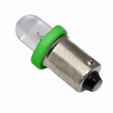 Лампа светодиодная 12V T4W BA9s Round Green, ME-0406G, MEGA ELECTRIC (10 шт.)