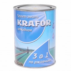 Грунт-эмаль по ржавчине желтый 1л, 4300002202, KRAFOR