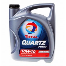 Масло дизельное QUARTZ 7000 DIESEL 10W40 п/синт.5л, 201524, TOTAL