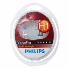 Лампа 12V H1 55W P14.5s +60% бокс (2шт.) VisionPlus, 12258VPS2, PHILIPS