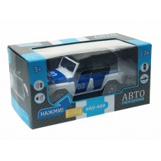 Модель автомобиля УАЗ-469 (полиция) металлическая (1:24), JB1200146, АВТОПАНОРАМА
