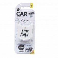 Ароматизатор на дефлектор полимерный (fresh linen) Quotes Cat, 83195, AROMA CAR
